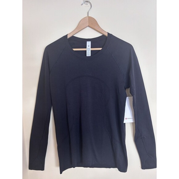 NWT Lululemon Swiftly Tech Black Long Sleeve Shirt 2.0 Size 10 Hip Length